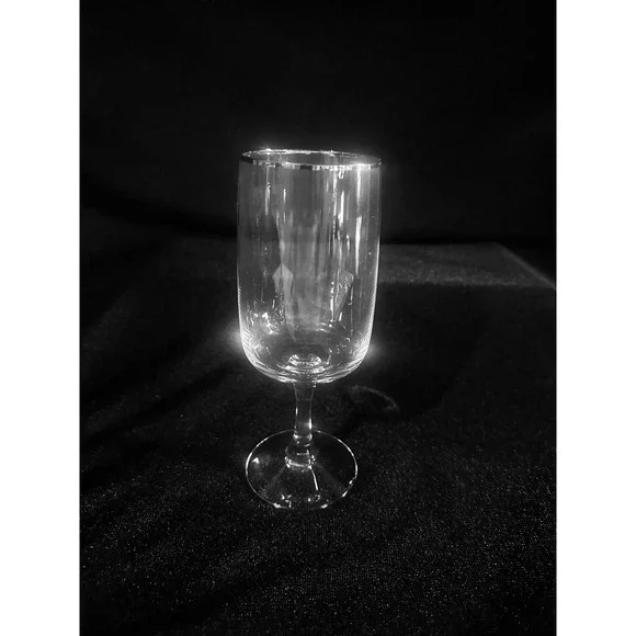 Lenox Desire Platinum Trim Water Goblets Set of 6 Crystal Glassware 7 1/8" Tall - Picture 9 of 12